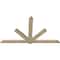Ekena Millwork Kennewick Rough Sawn Timber Gable Bracket, Douglas Fir, 96"W x 56"H x 2"D x 6"F, 14/12 Pitch GBW096X56X0206KEN00RDF - alternate 2